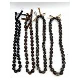 4 Hawaiian Kukui Nut Necklaces