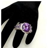 Sterling Purple Ring