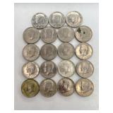 19 Kennedy Half Dollar Coins