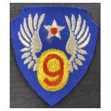 Original WWII USAAF 9th Air Force Patch