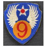Original WWII USAAF 9th Air Force Patch