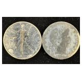 2 Silver US Half Dollar Coins