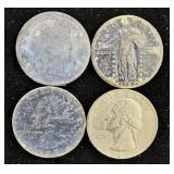 4 US Quarter Dollar Coins