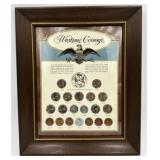 Wartime Coinage Framed Coin Collection