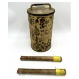 Vintage Signal Flares in Cannister