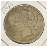 1935-S Peace Dollar Coin