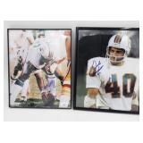 Two Signed Photos Of Miami Dolphins Players
