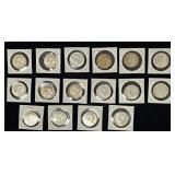 16 Kennedy Half Dollar Coins