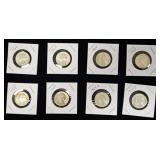 8 - 1964 Washington 25c coins