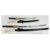 Decorative Set of Replica Japanese Samurai Swords