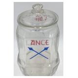 Vintage Lance Glass Cracker Jar