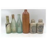 6 Brand Marked Collectorï¿½s Bottles
