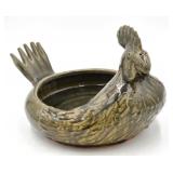 John Meaders Folk Art Pottery Rooster Bowl