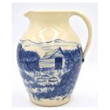 Michael & Melvin Crocker Folk Art Pottery Pitcher