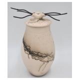 Joe Frank McKee Art Pottery Raku Lidded Vessel