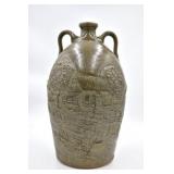 Michael Crocker Cobalt Farm Scene Jug