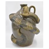 Michael & Melvin Crocker Stoneware Rattlesnake Jug