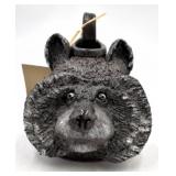 Valerie Addcott Folk Art Pottery Racoon Face Jug