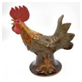 Steve Turpin Folk Art Pottery Rooster Sculpture