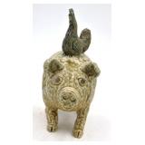 Rodney Leftwich Folk Art Pottery 'Pisgah Pig'