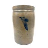 Antique American Salt-Glazed Stoneware Crock