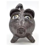 Grace Nell Hewell Folk Art Pottery Pig Sculpture