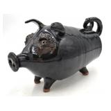 Bobby Ferguson Folk Art Pottery Piggy Sculpture