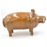 Rare Reggie Meaders Last Pig Folk Art Pottery Boar