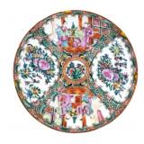 Chinese Rose Medallion Hand-painted Plate