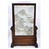 Porcelain Tile Art with Wooden Holder