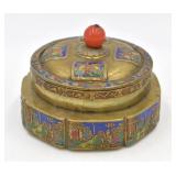 Chinese Cloisonnï¿½/Champlevï¿½ on Brass Covered Box