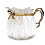 White and Gold Porcelain Pitcher