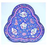 Enamel on Copper Scalloped Triangular Plate