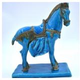 Chinese Blue Glazed Horse Figurine