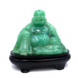 Resin Green Buddha Figurine with Stand