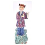 Chinese Hand-painted Ceramic Deity Geshia