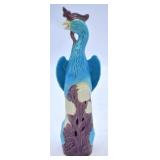 Chinese Blue Glazed Ceramic Phoenix Figurine