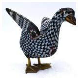 Enameled Goose Figurine