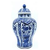 Blue and White Lidded Jar