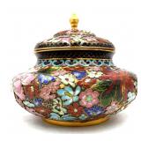 Clossine Enameled Lidded Vase