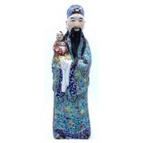 Hand Painted Oriental Wise Man Diety