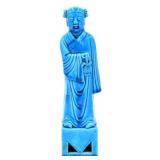 Chinese Blue Glazed Geshia Figurine