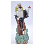 Chinese Hand-painted Ceramic Deity Figurine