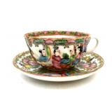 Imari Rose Teacup and Plate