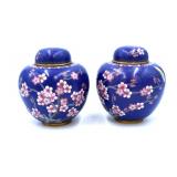 Pair of Clossine Lidded Ginger Jars