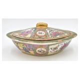Rose Medallion Canton Famille Rose Lidded Dish