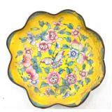 Chinese Canton Enamel on Copper Dish