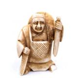 Japanese Warrior Signed Netsuke