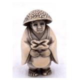 Japanese Worker Netsuke