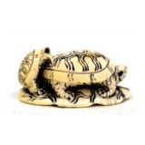 Japanese Two Turtle Netsuke